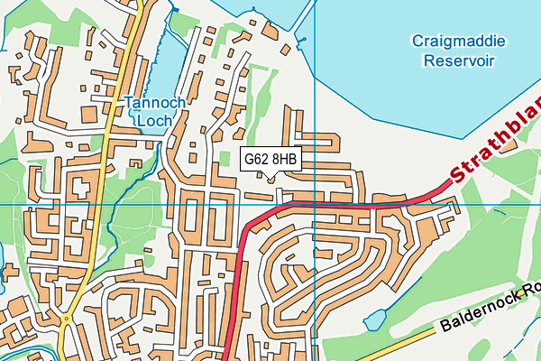 G62 8HB map - OS VectorMap District (Ordnance Survey)