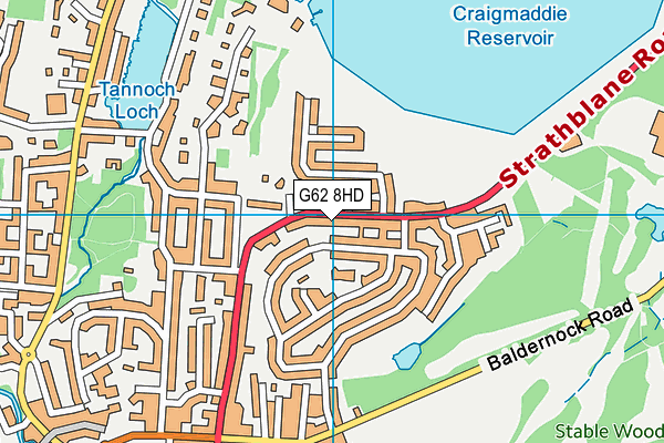 G62 8HD map - OS VectorMap District (Ordnance Survey)