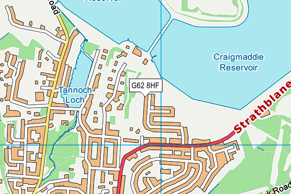 G62 8HF map - OS VectorMap District (Ordnance Survey)