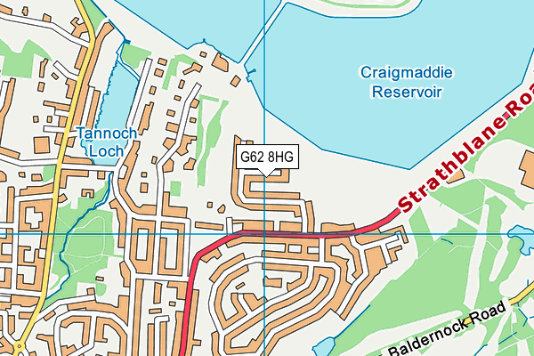 G62 8HG map - OS VectorMap District (Ordnance Survey)