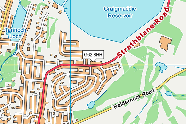 G62 8HH map - OS VectorMap District (Ordnance Survey)