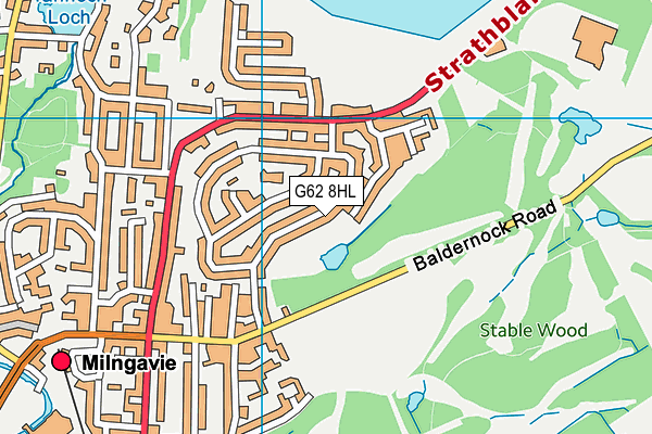 G62 8HL map - OS VectorMap District (Ordnance Survey)