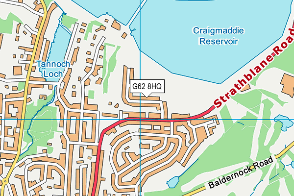 G62 8HQ map - OS VectorMap District (Ordnance Survey)