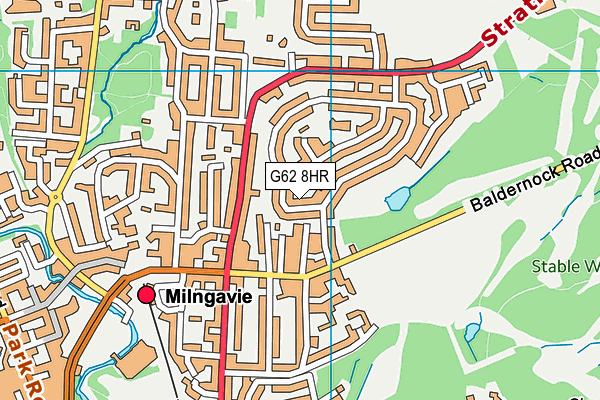 G62 8HR map - OS VectorMap District (Ordnance Survey)