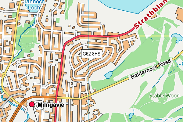 G62 8HS map - OS VectorMap District (Ordnance Survey)