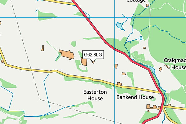 G62 8LG map - OS VectorMap District (Ordnance Survey)