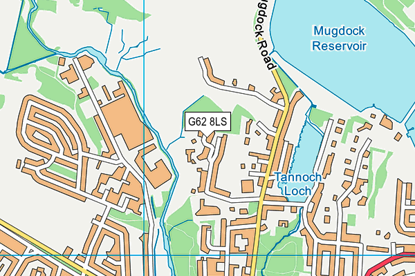 G62 8LS map - OS VectorMap District (Ordnance Survey)