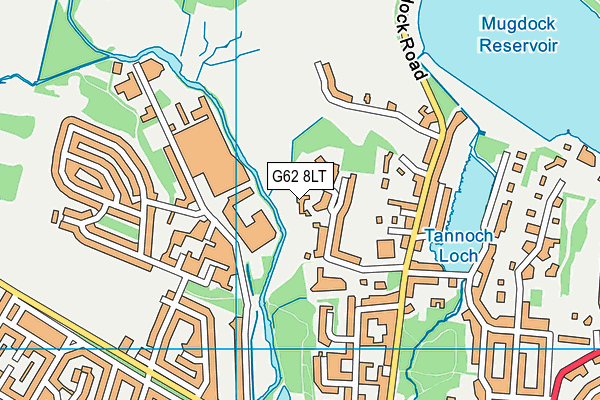 G62 8LT map - OS VectorMap District (Ordnance Survey)