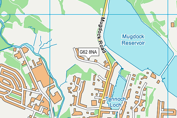 G62 8NA map - OS VectorMap District (Ordnance Survey)