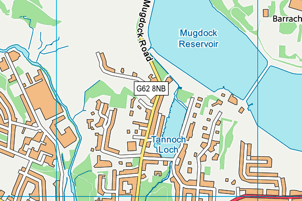G62 8NB map - OS VectorMap District (Ordnance Survey)