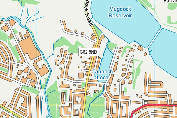 G62 8ND map - OS VectorMap District (Ordnance Survey)