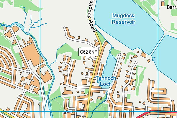 G62 8NF map - OS VectorMap District (Ordnance Survey)