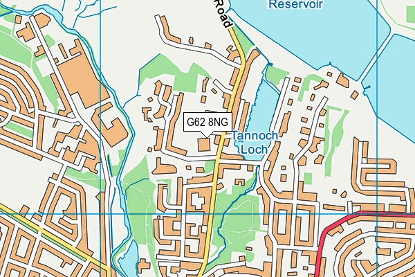 G62 8NG map - OS VectorMap District (Ordnance Survey)