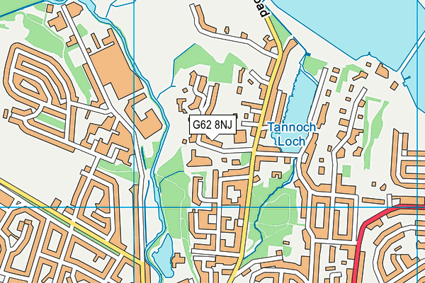 G62 8NJ map - OS VectorMap District (Ordnance Survey)