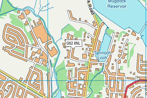 G62 8NL map - OS VectorMap District (Ordnance Survey)