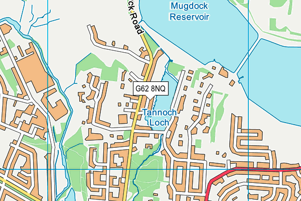G62 8NQ map - OS VectorMap District (Ordnance Survey)