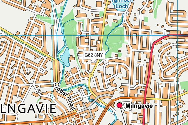 G62 8NY map - OS VectorMap District (Ordnance Survey)