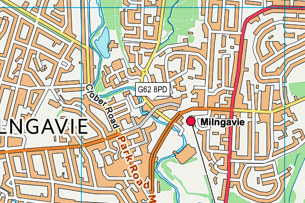 G62 8PD map - OS VectorMap District (Ordnance Survey)