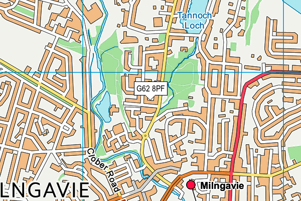 G62 8PF map - OS VectorMap District (Ordnance Survey)