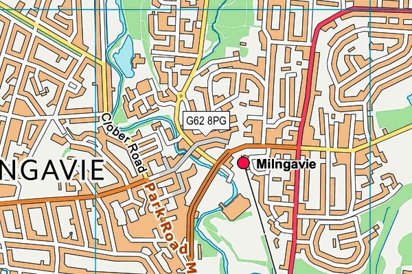G62 8PG map - OS VectorMap District (Ordnance Survey)