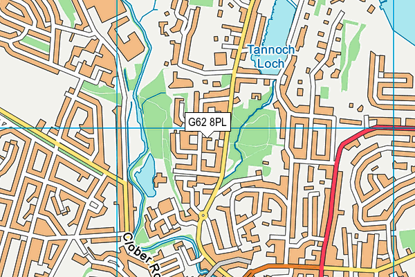 G62 8PL map - OS VectorMap District (Ordnance Survey)