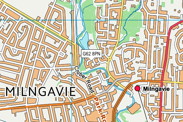 G62 8PN map - OS VectorMap District (Ordnance Survey)