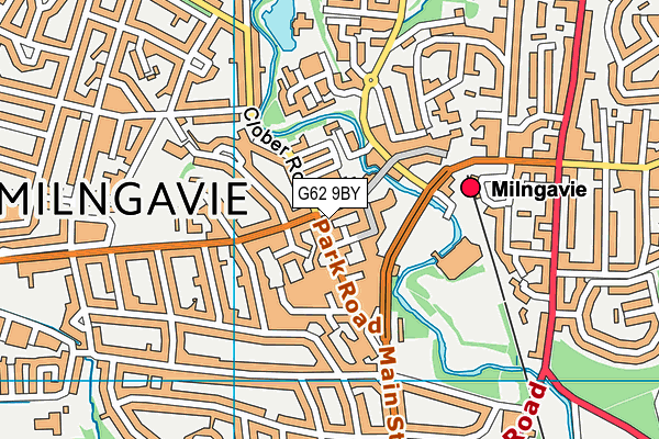 G62 9BY map - OS VectorMap District (Ordnance Survey)