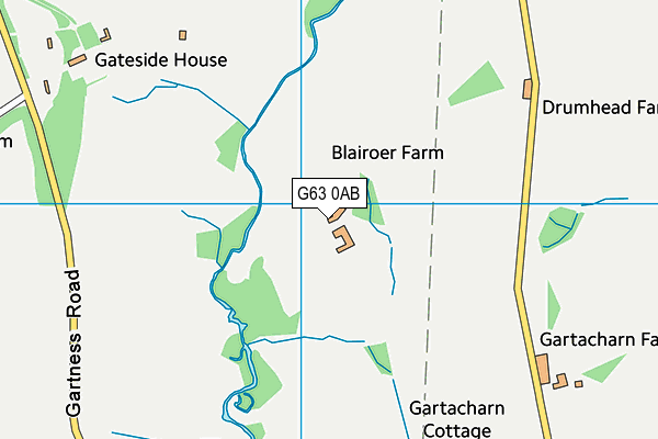G63 0AB map - OS VectorMap District (Ordnance Survey)