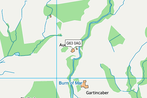 G63 0AG map - OS VectorMap District (Ordnance Survey)