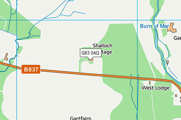 G63 0AQ map - OS VectorMap District (Ordnance Survey)