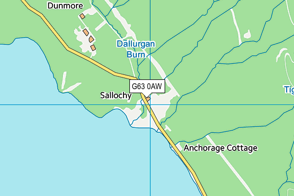 G63 0AW map - OS VectorMap District (Ordnance Survey)