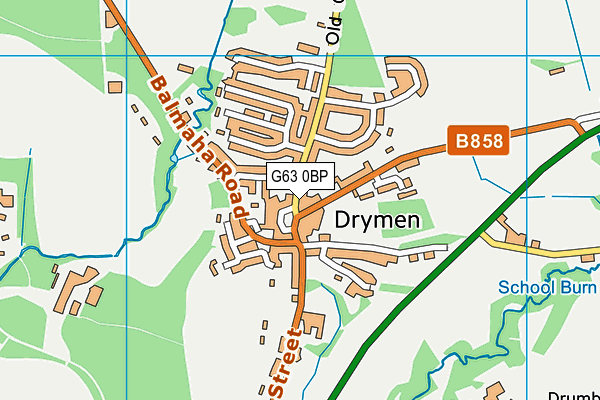 G63 0BP map - OS VectorMap District (Ordnance Survey)