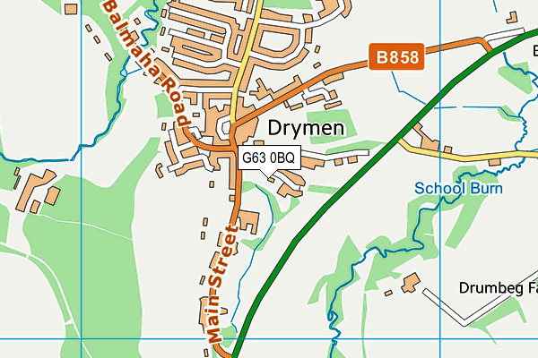 G63 0BQ map - OS VectorMap District (Ordnance Survey)