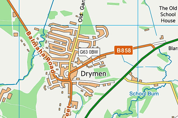 G63 0BW map - OS VectorMap District (Ordnance Survey)