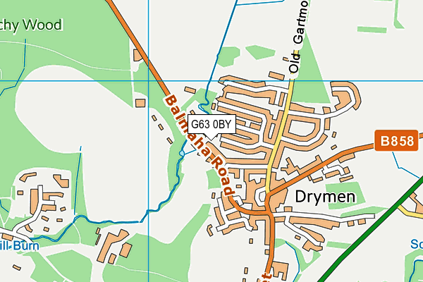 G63 0BY map - OS VectorMap District (Ordnance Survey)