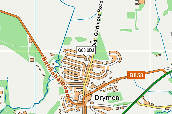 G63 0DJ map - OS VectorMap District (Ordnance Survey)