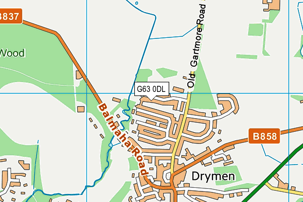 G63 0DL map - OS VectorMap District (Ordnance Survey)