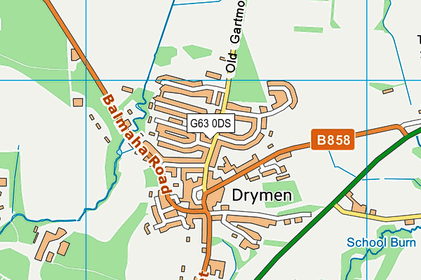 G63 0DS map - OS VectorMap District (Ordnance Survey)