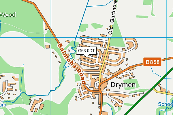 G63 0DT map - OS VectorMap District (Ordnance Survey)