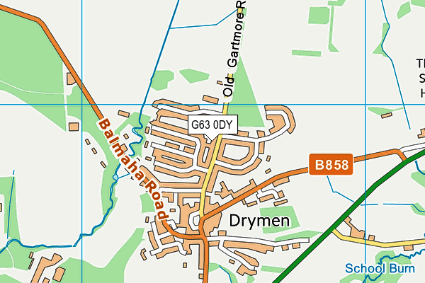 G63 0DY map - OS VectorMap District (Ordnance Survey)