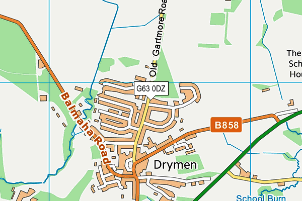 G63 0DZ map - OS VectorMap District (Ordnance Survey)