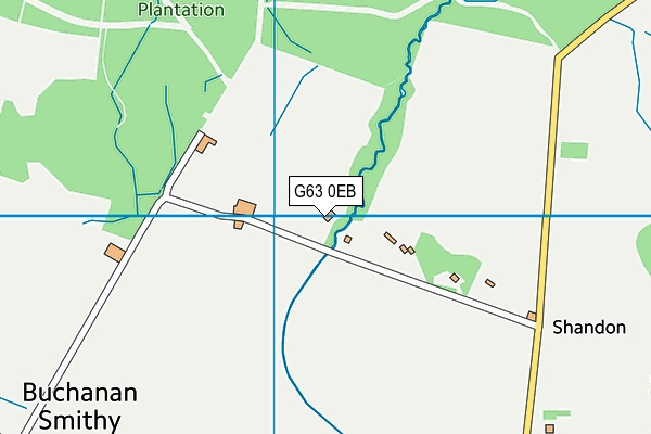 G63 0EB map - OS VectorMap District (Ordnance Survey)