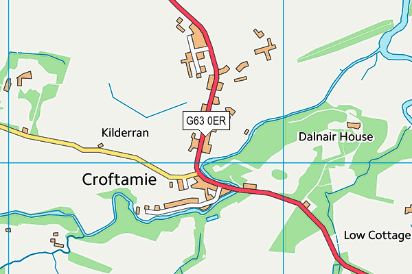 G63 0ER map - OS VectorMap District (Ordnance Survey)