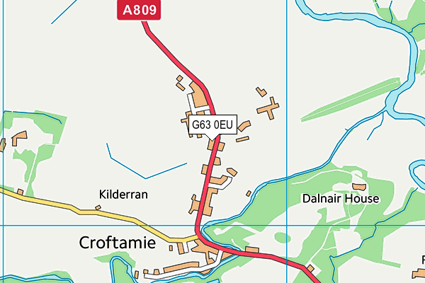 G63 0EU map - OS VectorMap District (Ordnance Survey)