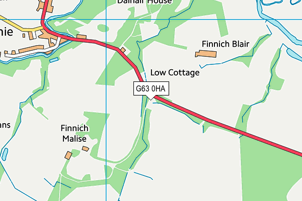 G63 0HA map - OS VectorMap District (Ordnance Survey)