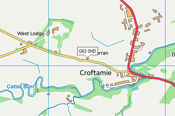 G63 0HD map - OS VectorMap District (Ordnance Survey)