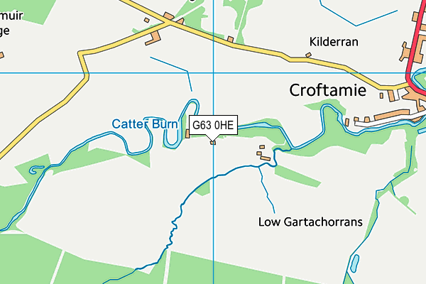 G63 0HE map - OS VectorMap District (Ordnance Survey)