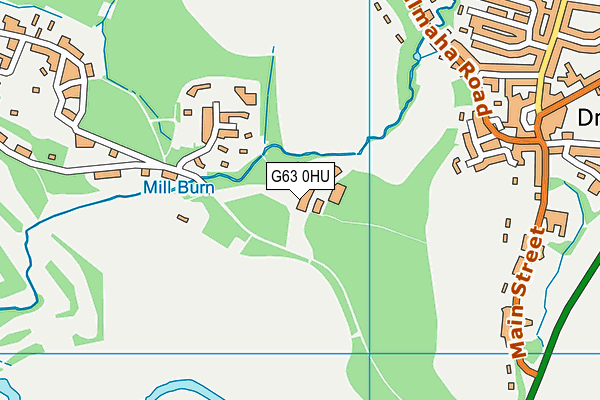 G63 0HU map - OS VectorMap District (Ordnance Survey)