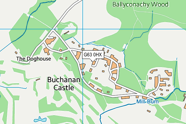 G63 0HX map - OS VectorMap District (Ordnance Survey)