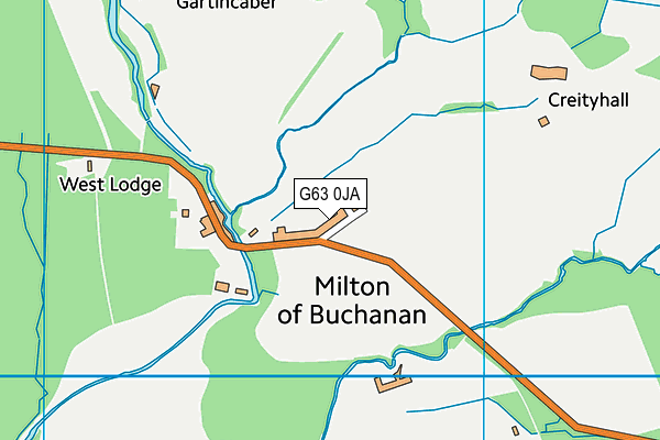 G63 0JA map - OS VectorMap District (Ordnance Survey)